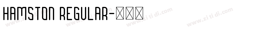 Hamston Regular字体转换